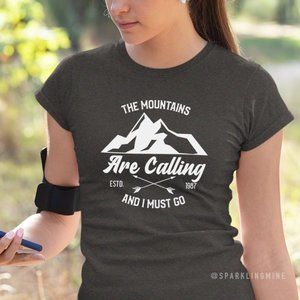 The Mountains are Calling Graphic Tshirt.